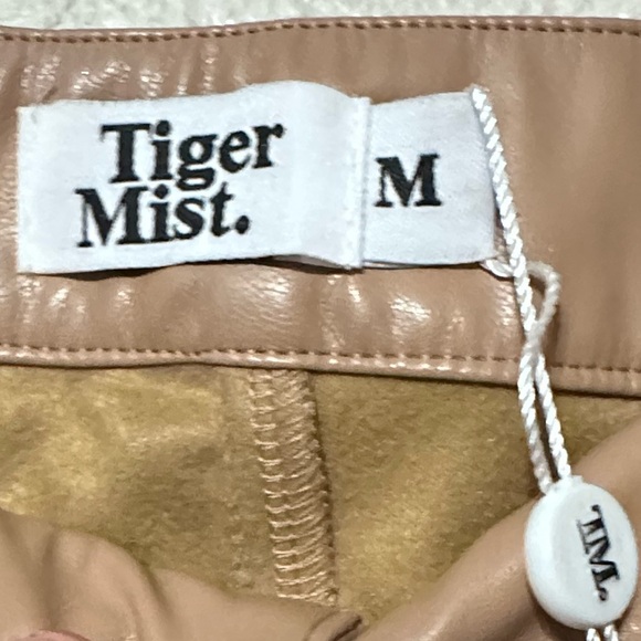 Tiger Mist Vegan Leather High Rise Cutout Wide Leg Flare Pants NWT Y2K Mcbling M - Picture 11 of 12